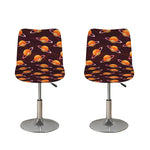 Hamburger Planet Pattern Print Bar Stool Covers