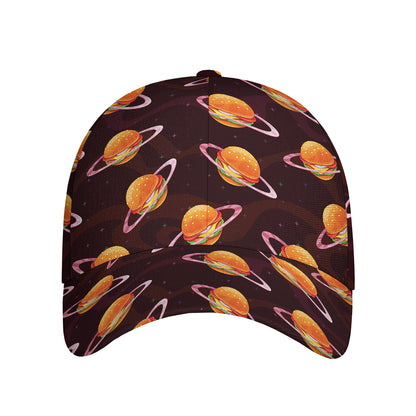 Hamburger Planet Pattern Print Baseball Cap