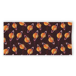 Hamburger Planet Pattern Print Beach Towel