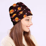 Hamburger Planet Pattern Print Beanie
