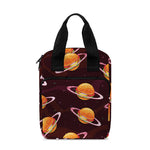 Hamburger Planet Pattern Print Bible Tote Bag