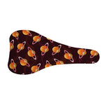 Hamburger Planet Pattern Print Bicycle Seat Cover