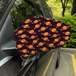Hamburger Planet Pattern Print Car Side Mirror Covers