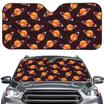 Hamburger Planet Pattern Print Car Windshield Sun Shade