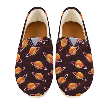 Hamburger Planet Pattern Print Casual Shoes