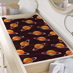 Hamburger Planet Pattern Print Changing Pad Cover