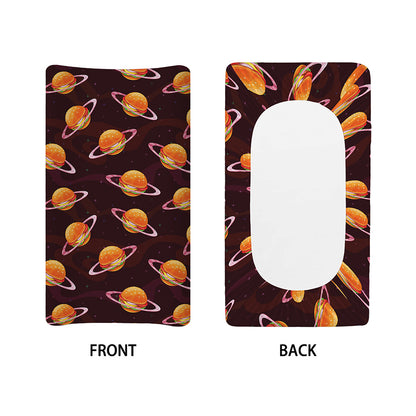 Hamburger Planet Pattern Print Changing Pad Cover