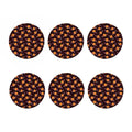 Hamburger Planet Pattern Print Coaster Set