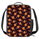 Hamburger Planet Pattern Print Crossbody Lunch Bag