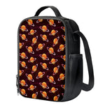 Hamburger Planet Pattern Print Crossbody Lunch Bag