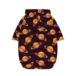 Hamburger Planet Pattern Print Dog Zip Up Hoodie
