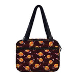 Hamburger Planet Pattern Print Double Strap Bible Bag