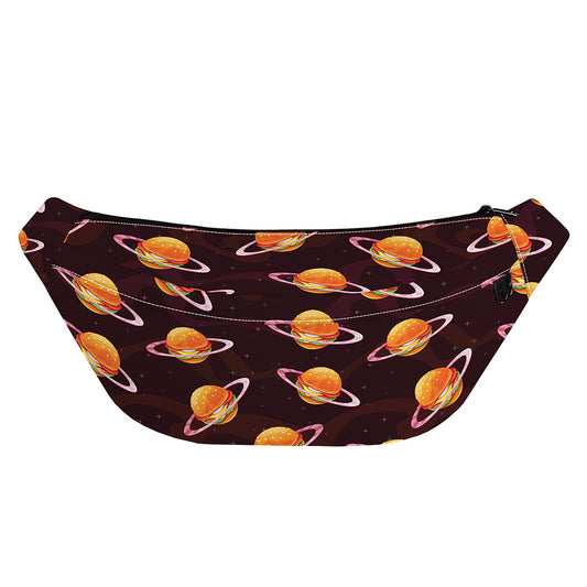 Hamburger Planet Pattern Print Fanny Pack