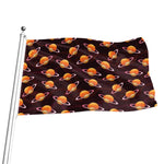 Hamburger Planet Pattern Print Flag