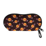 Hamburger Planet Pattern Print Glasses Case