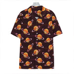 Hamburger Planet Pattern Print Hawaiian Shirt
