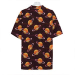 Hamburger Planet Pattern Print Hawaiian Shirt