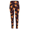 Hamburger Planet Pattern Print High-Waisted Pocket Leggings