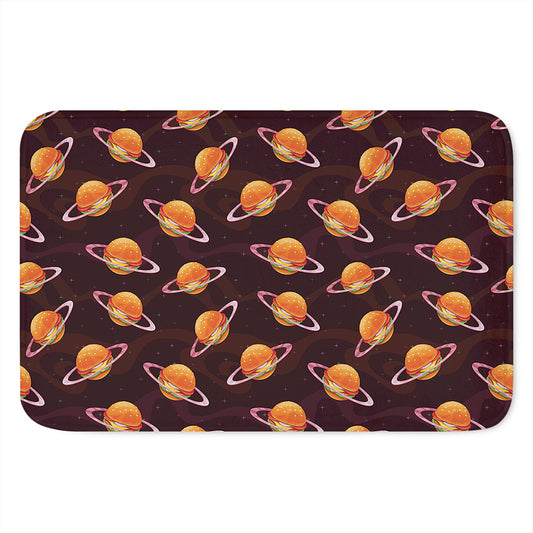 Hamburger Planet Pattern Print Indoor Door Mat