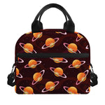 Hamburger Planet Pattern Print Insulated Lunch Bag