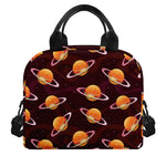 Hamburger Planet Pattern Print Insulated Lunch Bag
