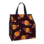 Hamburger Planet Pattern Print Insulated Lunch Tote