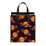 Hamburger Planet Pattern Print Insulated Lunch Tote