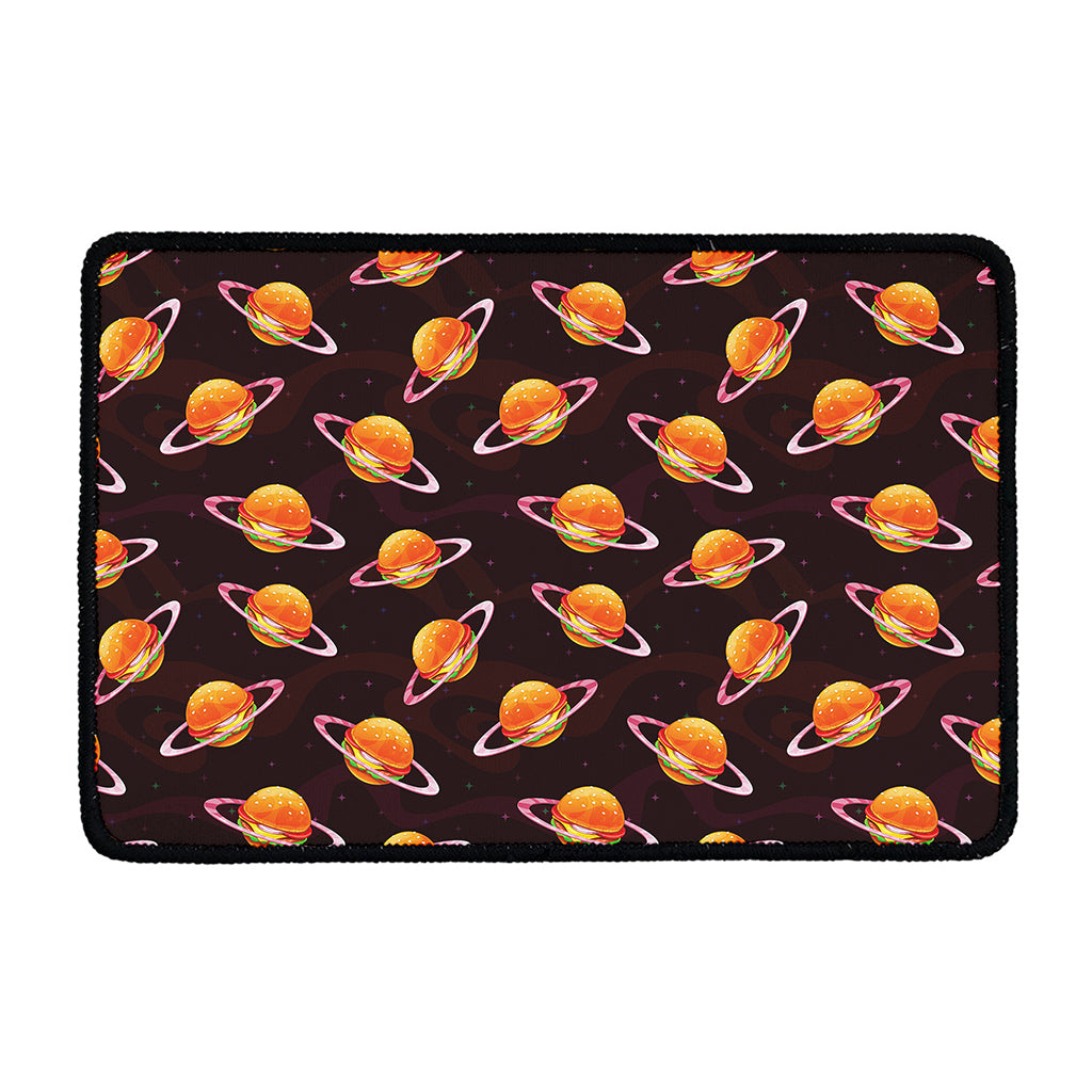 Hamburger Planet Pattern Print Kitchen Mat