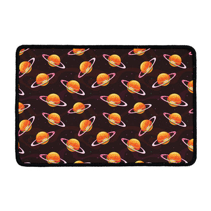 Hamburger Planet Pattern Print Kitchen Mat