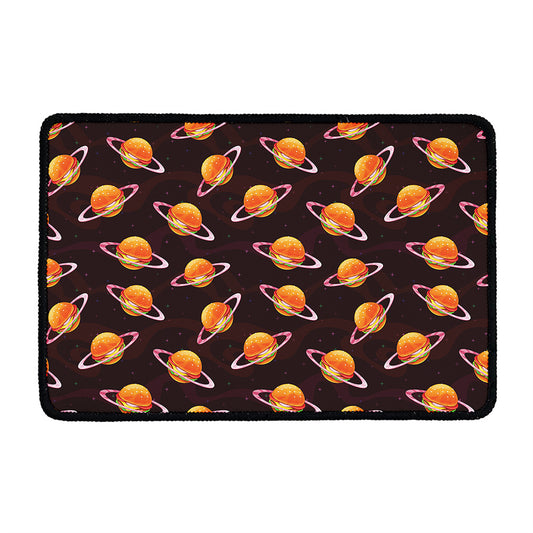Hamburger Planet Pattern Print Kitchen Mat