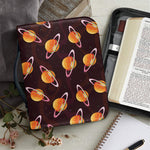 Hamburger Planet Pattern Print Leather Bible Cover