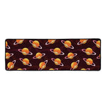 Hamburger Planet Pattern Print Long Kitchen Mat