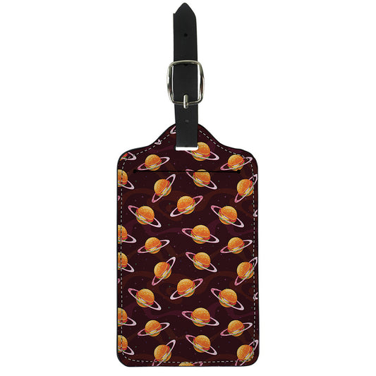 Hamburger Planet Pattern Print Luggage Tag