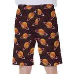 Hamburger Planet Pattern Print Men's Beach Shorts