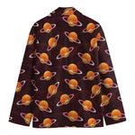 Hamburger Planet Pattern Print Men's Blazer