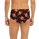 Hamburger Planet Pattern Print Men's Briefs