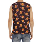 Hamburger Planet Pattern Print Men's Fitness Tank Top