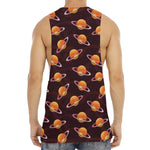 Hamburger Planet Pattern Print Men's Muscle Tank Top