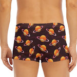 Hamburger Planet Pattern Print Men's Short Boxer Briefs