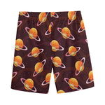 Hamburger Planet Pattern Print Men's Sports Shorts