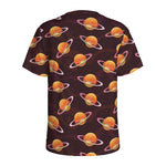 Hamburger Planet Pattern Print Men's Sports T-Shirt