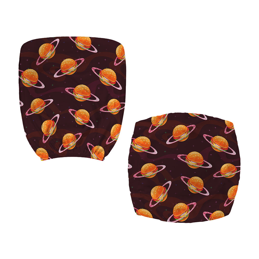 Hamburger Planet Pattern Print Office Chair Cover