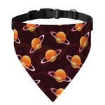 Hamburger Planet Pattern Print Over The Collar Dog Bandana