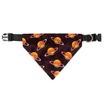 Hamburger Planet Pattern Print Over The Collar Dog Bandana