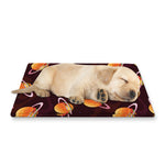 Hamburger Planet Pattern Print Pet Cooling Mat Cover