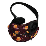 Hamburger Planet Pattern Print Pet Sling Carrier