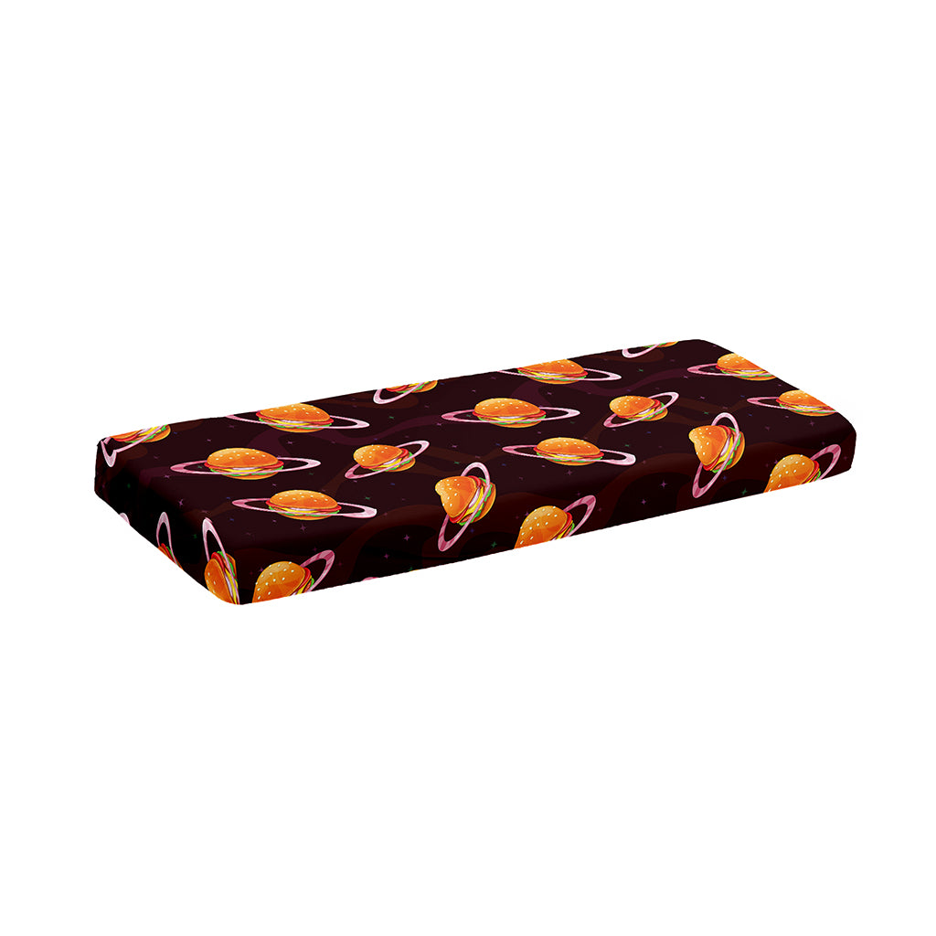 Hamburger Planet Pattern Print Piano Keyboard Cover