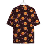 Hamburger Planet Pattern Print Rayon Hawaiian Shirt