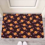 Hamburger Planet Pattern Print Rubber Doormat