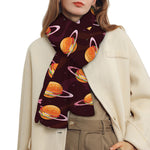 Hamburger Planet Pattern Print Scarf